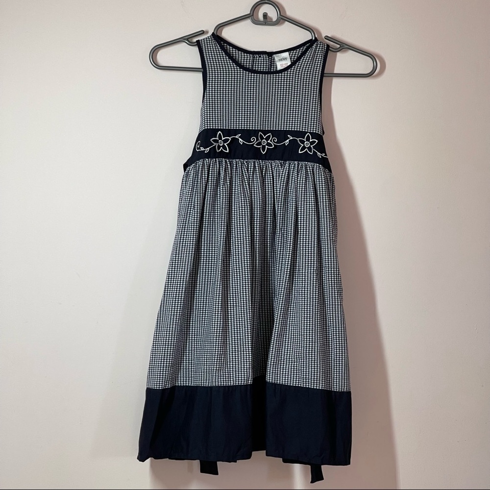 NEXT Girls Blue Checkered Dress size 5